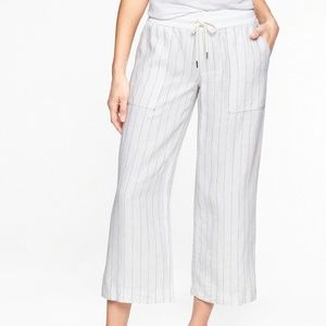 ATHLETA Striped Bali Linen Crop, NWT 14